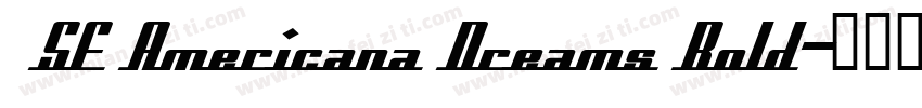  SF Americana Dreams Bold字体转换